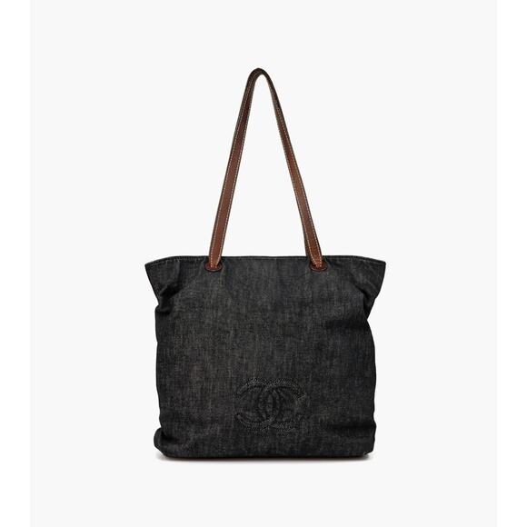 CHANEL Denim Big CC Shopper Bag A-A19729 - Picture 1 of 10